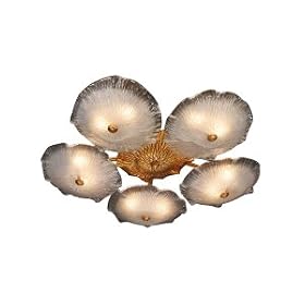 ELK Lighting 1724/10 10 Light Girona Flush Mount Ceiling Light,