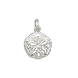 Diamond Cut Sterling Silver Sand Dollar Charm