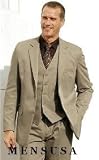 High Quality Dark Tan 2 Button Vested 100% Wool Mens Suits Notch lapel Vented $229