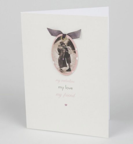 Nostalgic Kids Photo Handcrafted Valentine Card