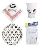Georgia Bulldogs 96 Piece Plastic Dinnerware Set