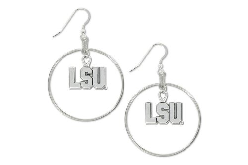 LSU Tigers School Charm Round Earrings
