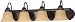 Nuvo 60/1266 Ballerina Four Light 30-Inch Vanity with Champagne Glass, Mahogany Bronze