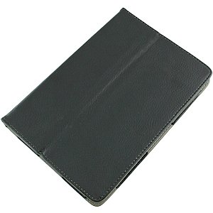 Fitted Pleather Case w/ Stand for BlackBerry PlayBook, Black