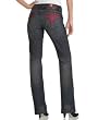 Antik Denim Diva Curvy Boot-Cut Jeans with Pink Stitching