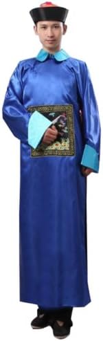 Chinese Ancient Stage Costume Men's Eunuch National Halloween Cosplay Blue FS