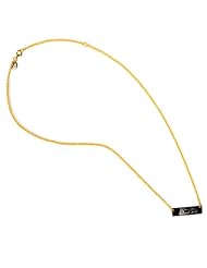 18kt Yellow Gold Diamond Pave Charm Chain Necklace Silver Womens Jewelry