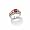 STARHAVEN Sterling Silver, 18k Yellow Gold & Garnet Queen Ring Size 6