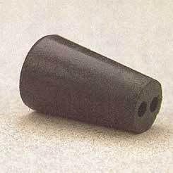 VWR Black Rubber Stoppers, Two-Hole 9.5M292, Case of