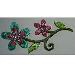 Blumen bunt Bl�ten Ranke Ranken Blume Bl�te Blumenranke AUFN�HER APPLIKATION B�GELBILD PATCH