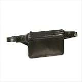 Top Zipper Slim Fanny Pack in Black