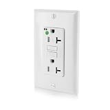 20-Amp, 125-Volt, Hospital Grade Self-Test Tamper-Resistant Slim GFCI Duplex Receptacle, Wallplate Included, White, S7899-HGW