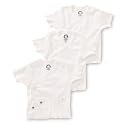 Gerber Brand 3 Pack White Short Sleeve Side Snap Shirt