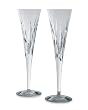 Miller Rogaska Reed & Barton Soho Crystal Flutes, Pair