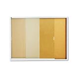 ~:~ ACCO BRANDS ~:~ Enclosed Bulletin Board, Cork Over Fiberboard, 48 x 36, Aluminum Frame