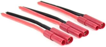 3 Pcs 4mm Male Bullet Connector with 10CM 12awg Silicon Wire