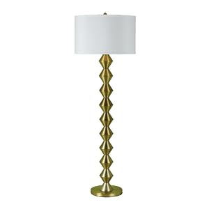 Candice Olson Logan Floor Lamp, Soft Gold Diamonds with Cream Hard-Back Shade, 18-Inch by... by Candice Olson