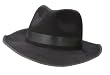 Black Flocked Gangster Zoot Suit Hat