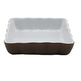 BIA Cordon Bleu 5-Inch Square Quiche, Set of 4, Two-Tone Espresso/White