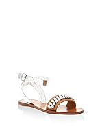 Miu Miu Sandalias planas (Marrón / Plata)