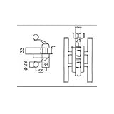 LIXIL メンテナンス部品 ドア 引戸用部品 錠 玄関 店舗 勝手口 テラスドア 把手 バーハンドルセット カラー 勝手 シルバー 左(DECZ002A)