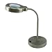 Normande Lighting Daylight Desk Lamp w/ Magnifier. 14" in Height with Brushed Steel Finish