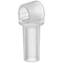 Value Plastics Male Luer Integral Lock Ring Plug, Closed at Luer Tip, Natural Polypropylene (Pack of 10)