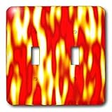 Fire - Flames, Fire - Light Switch Covers - double toggle switch