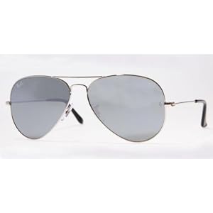 Ray-Ban RB 3025-W3277 Silver Large Metal AVIATOR Sunglasses With Grey Lenses 58mm