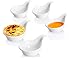 leoyoubei 2oz Ceramic pickles/Porcelain Dipping Bowls/caviar/dessert/appetizer and other spices spoon style tableware 2.75