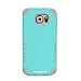 S6 case, Pasonomi® 3-piece 3 in 1 Combo Hybrid Defender High Impact Body Armor Hard Pc & Silicone Case Protective Cover for Samsung Galaxy S6 (Blue)