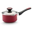 Farberware 21448 High Performance Dishwasher Safe Nonstick Cookware 1-Quart Straining Saucepan, Red