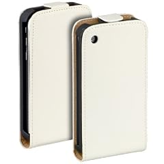 ***NEU*** YAYAGO PREMIUM Flip-New-Style LEDER Tasche in Wei� ***ULTRA FLACH*** f�r Ihr Apple iphone 3G / 3GS + Display Schutzfolie f�r Ihr Apple iphone 3G / 3GS inkl. dem Original YAYAGO Clean-Pad