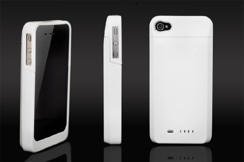 White Extended Battery Case for iPhone 4-MomentumDesigns