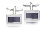 Image of Dark Grey Cat's Eye Fashion Cufflinks 10074