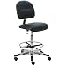 BenchPro LAT-DV Deluxe Vinyl Ergonomic ESD Anti Static Chair with Aluminum Base, 300 lbs Capacity, 19" Width x 21-31" Height x 17" Depth, Blue