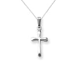 Sterling Silver Children's Polished Cross Pendant, 15