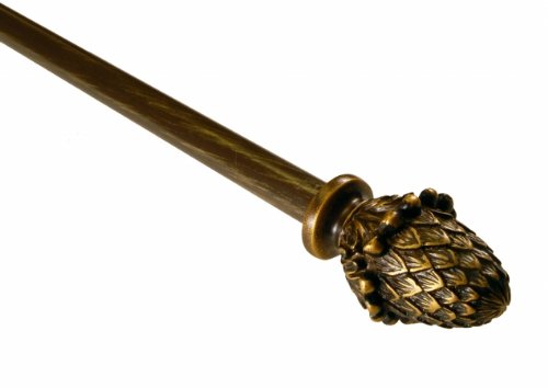 BCL Drapery Hardware 58CN48 48-Inch to 86-Inch Pine Cone Curtain Rod - Antique Gold Image BCL Drapery Hardware 58CN48 48-Inch to 86-Inch Pine Cone Curtain Rod - Antique Gold