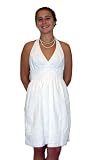 White Eyelet Halter Dress