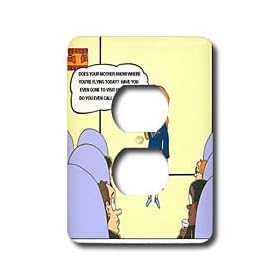 Londons Times Funny Science Cartoons - Guilt-Trip Airlines - Light Switch Covers - 2 plug outlet cover