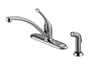 Delta Faucet 400-SSWF-A Classic Series Single Handle Kitchen Faucet with Spray, Stainless