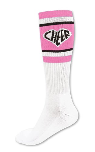 In-Stock Knee-High Cheer Heart Sock