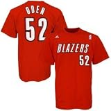 adidas Portland Trail Blazers #52 Greg Oden Red Player T-shirt
