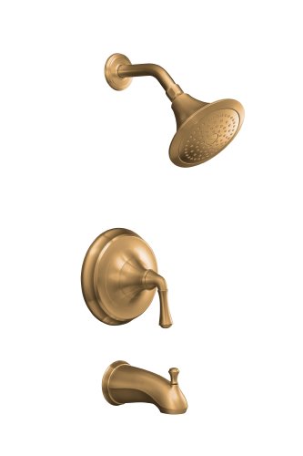 Kohler K-T10275-4A-BV Forte Rite-Temp Pressure-Balancing Bath, Vibrant Brushed Bronze