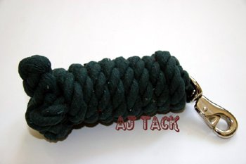 10 ft Cotton Lead Rope Bolt Snap Hunter Green