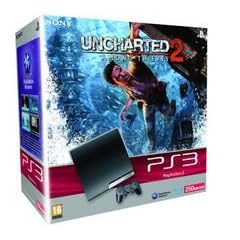 SONY COMPUTER 250 GB PS3 Slim Console + Uncharted 2 Among Thieves + HDMI / HDMI Cable for PS3 (2-metres long) + Dual Shock 3 Controller [PS3] + Recharging Docking Station for 2 Controllers [PS3] (Search Terms: PS3 Console bundle - PS3 combo)