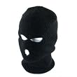 SKI FACE MASK- THREE HOLE ADULT BLACK