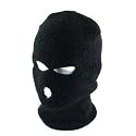 SKI FACE MASK- THREE HOLE ADULT BLACK