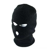 SKI FACE MASK- THREE HOLE CHILD BLACK