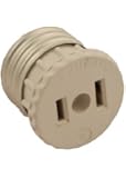 Leviton 125 15 Amp, 660 Watt, 125 Volt, 2-Pole, 2-Wire, Socket To Outlet Adapter